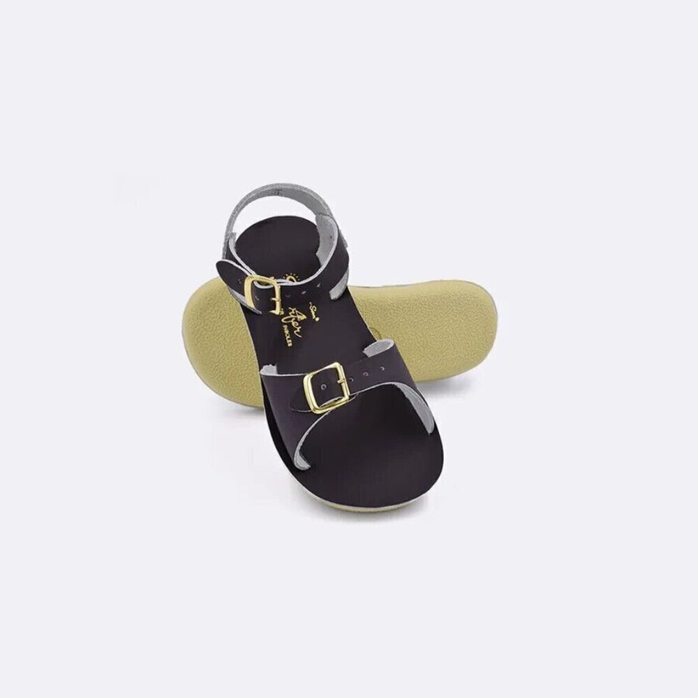 Salt Water Sandals Toddler/Baby Girl Size 3 Hoy Shoe Surfer Patent Brown NEW